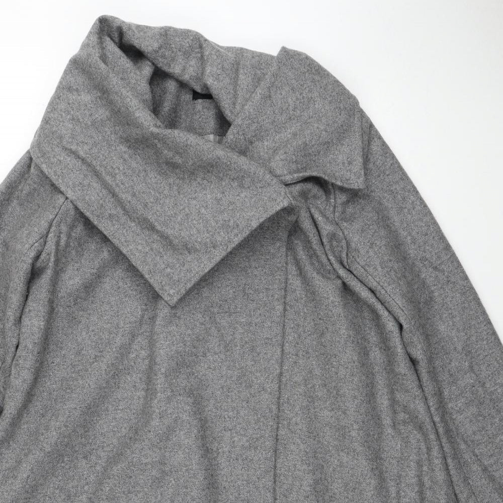 ASOS Womens Grey Overcoat Coatigan Size 8 Button