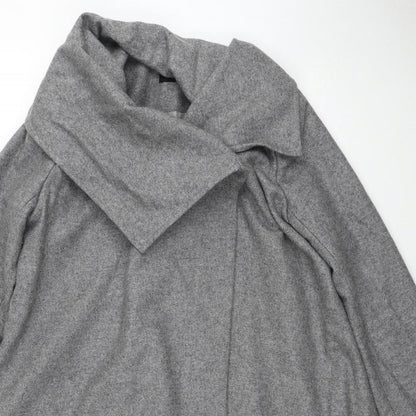 ASOS Womens Grey Overcoat Coatigan Size 8 Button
