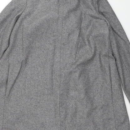 ASOS Womens Grey Overcoat Coatigan Size 8 Button