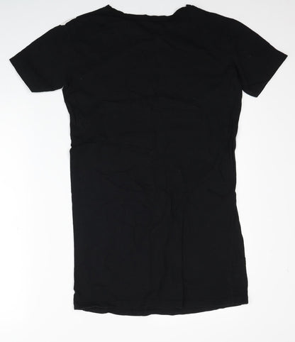 Womens UK Size 8 Atmosphere Black Basic T-Shirt