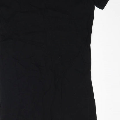 Womens UK Size 8 Atmosphere Black Basic T-Shirt