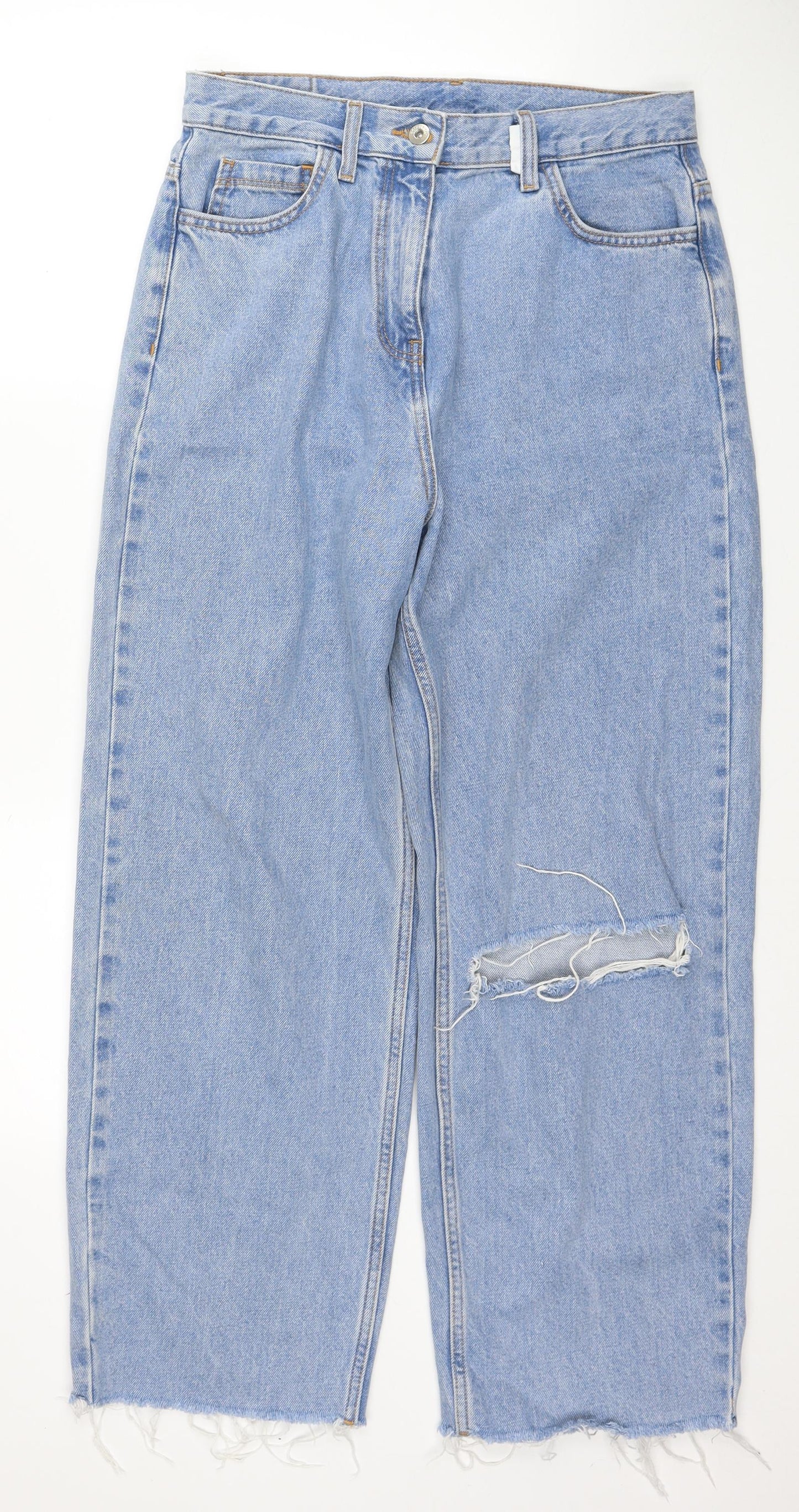 COLLUSION Womens Black Cotton Boyfriend Jeans Size 28 in L26 in Regular Zip