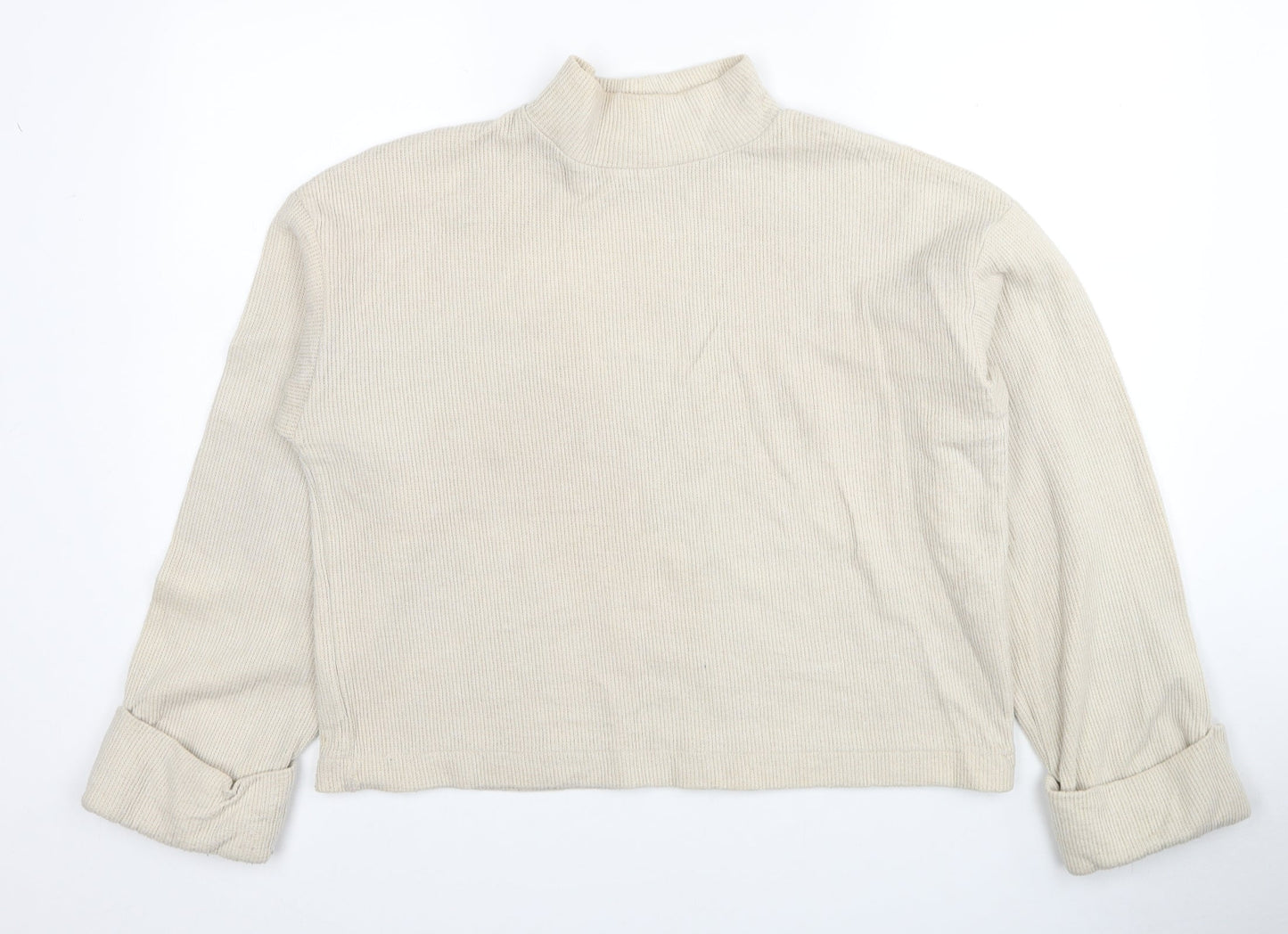 Womens UK Size M Zara Beige Pullover Jumper