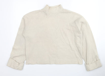 Womens UK Size M Zara Beige Pullover Jumper