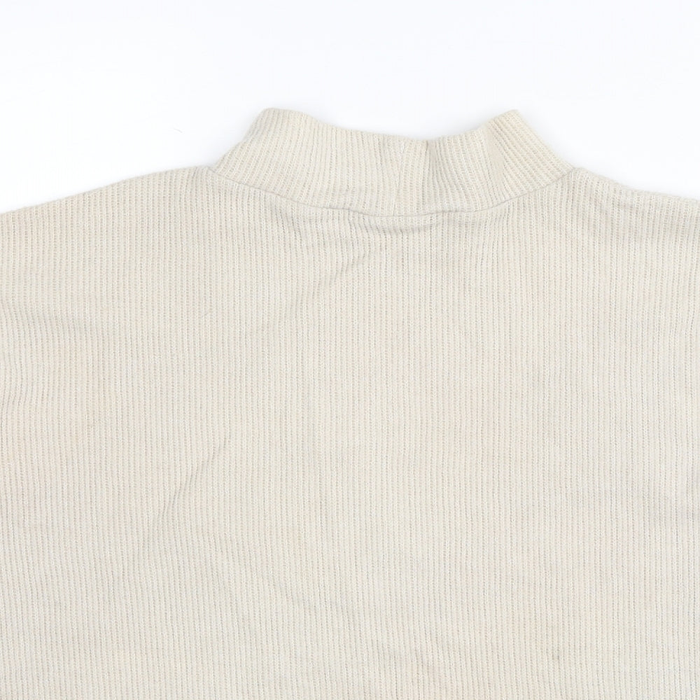 Womens UK Size M Zara Beige Pullover Jumper
