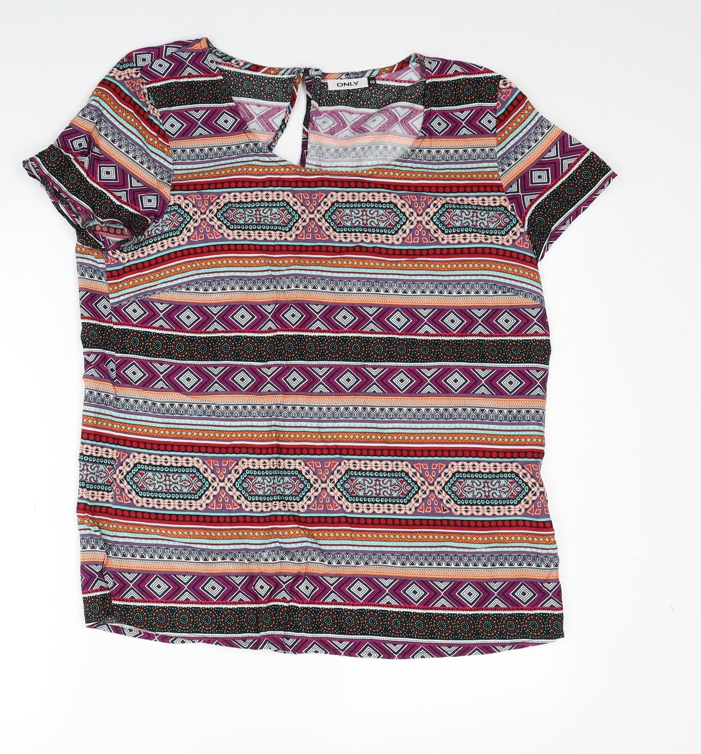 Womens UK Size S Only Multicoloured Basic Blouse