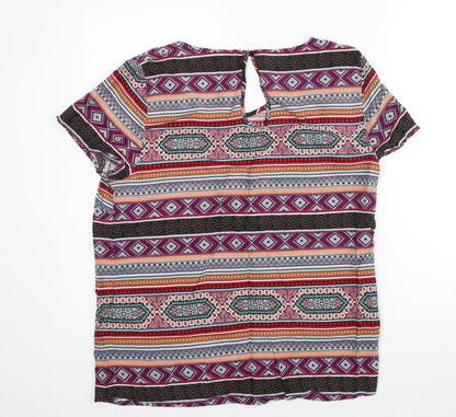 Womens UK Size S Only Multicoloured Basic Blouse