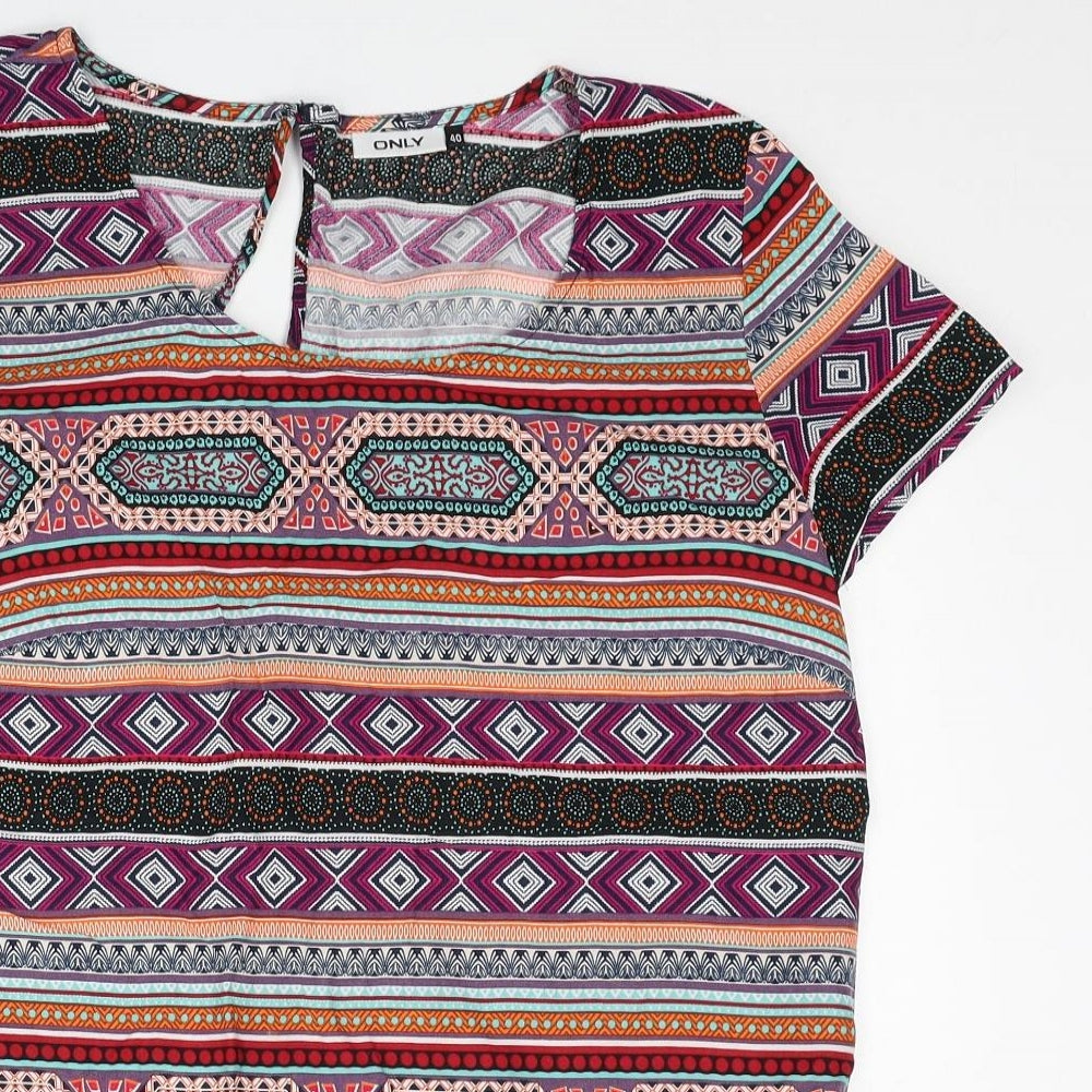 Womens UK Size S Only Multicoloured Basic Blouse
