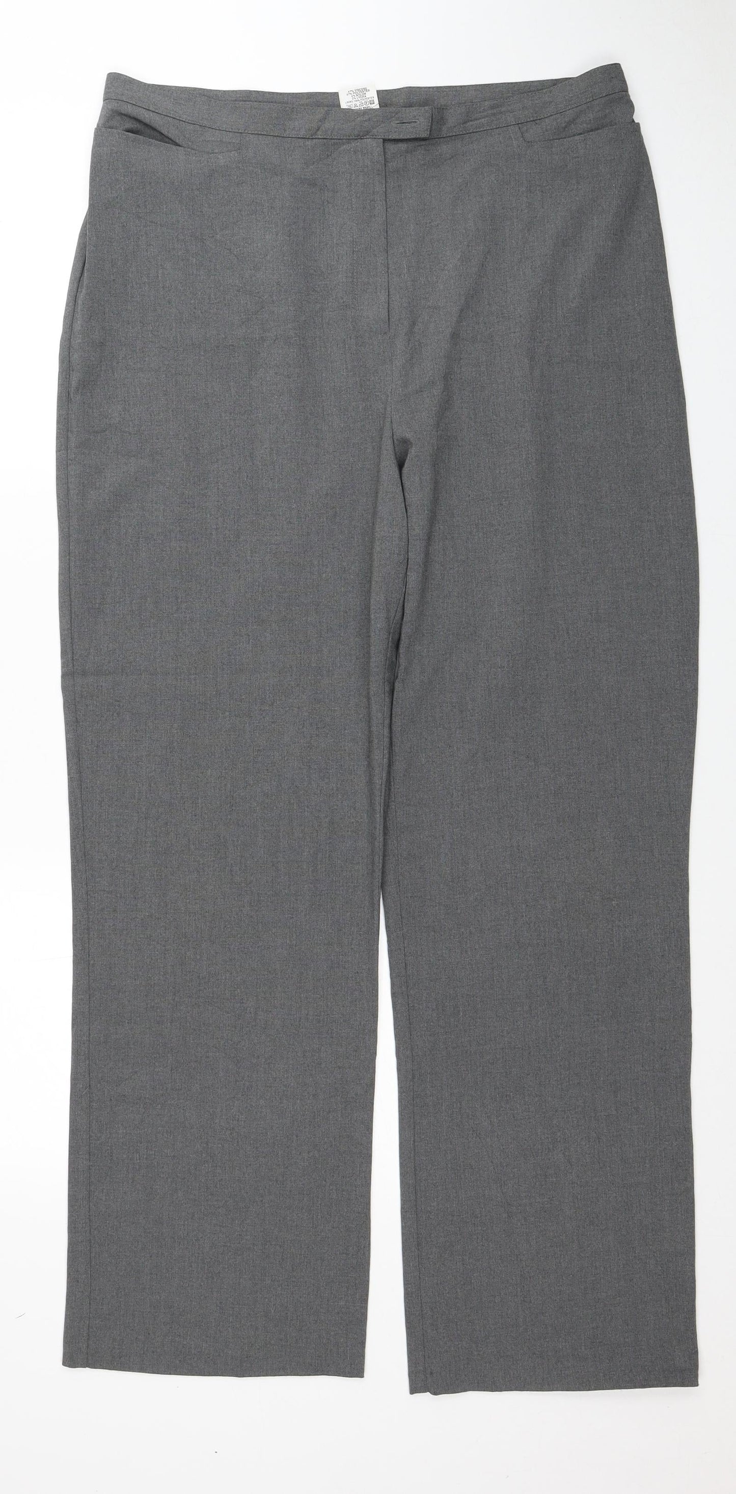 Womens UK Size 18 Preworn   Grey Trousers