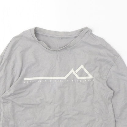 George Boys Grey 100% Cotton Basic Casual Size 5-6 Years Round Neck Pullover