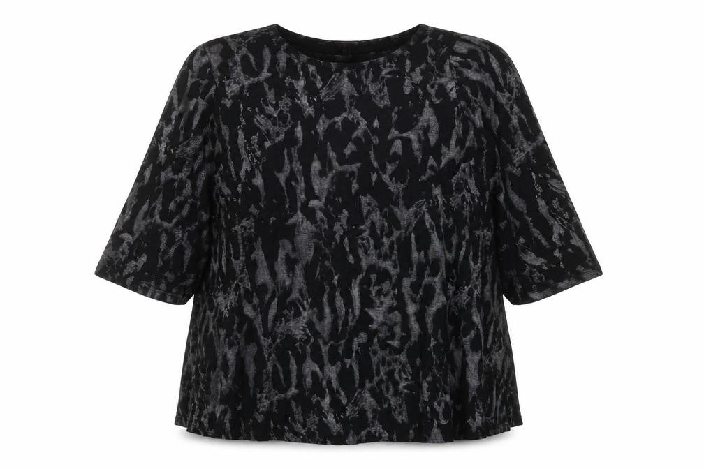 Womens UK Size 2XL Style Plus Black Basic Blouse