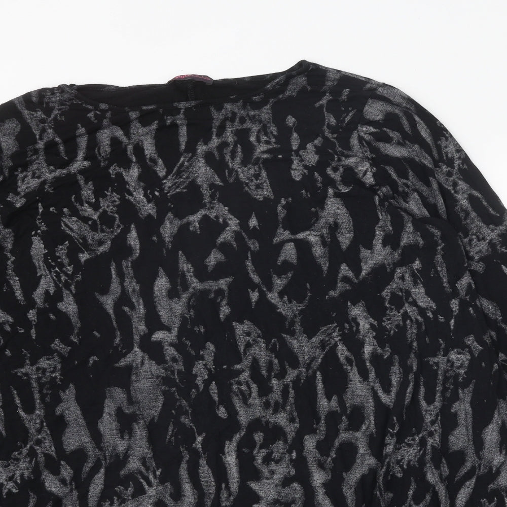 Womens UK Size 2XL Style Plus Black Basic Blouse