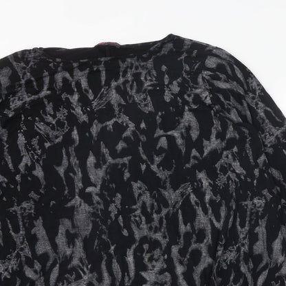 Womens UK Size 2XL Style Plus Black Basic Blouse