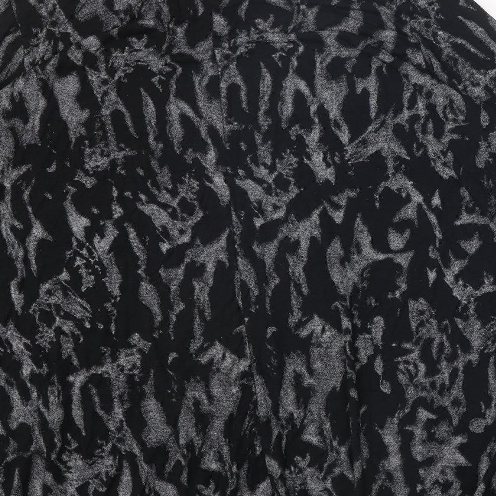 Womens UK Size 2XL Style Plus Black Basic Blouse