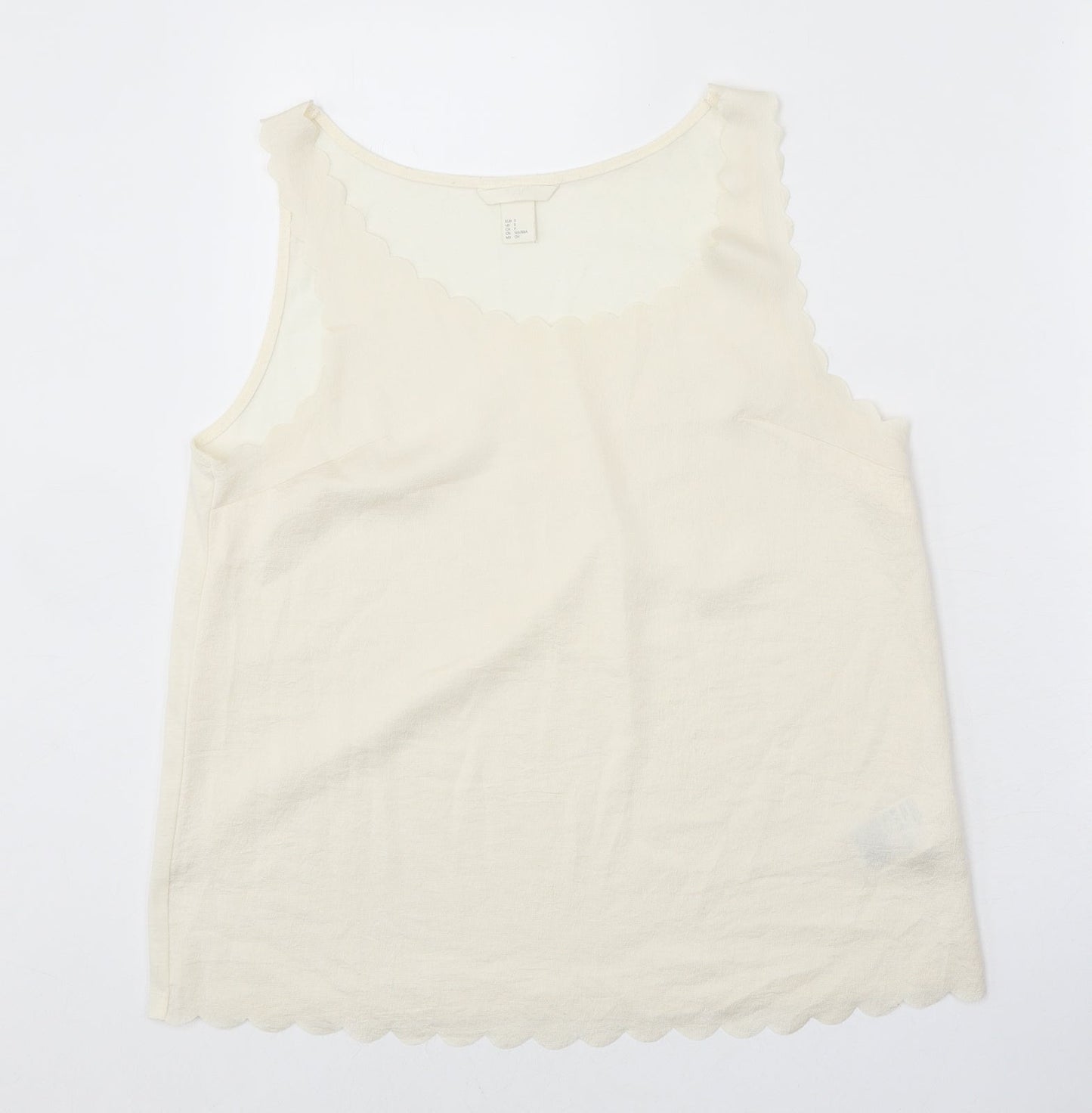 Womens UK Size S H&M White Basic Tank
