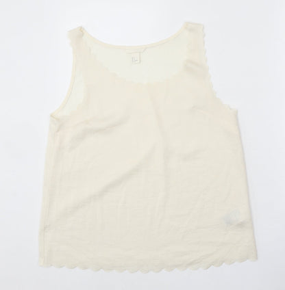 Womens UK Size S H&M White Basic Tank