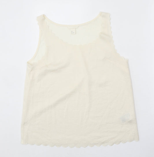 Womens UK Size S H&M White Basic Tank