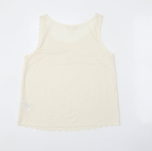 Womens UK Size S H&M White Basic Tank