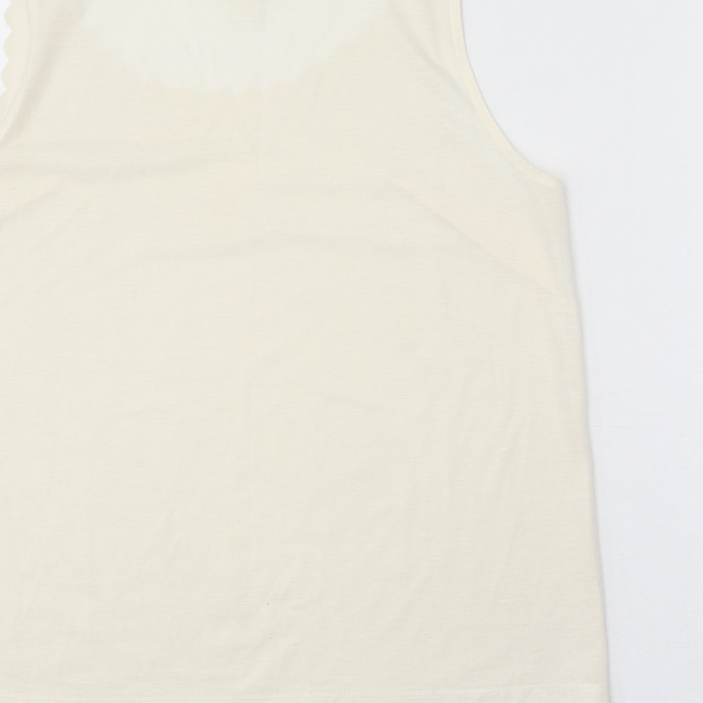 Womens UK Size S H&M White Basic Tank
