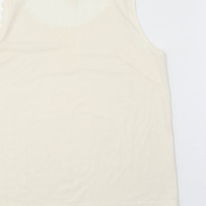 Womens UK Size S H&M White Basic Tank