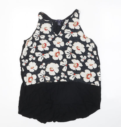 Womens UK Size M Gap Black Basic Tank