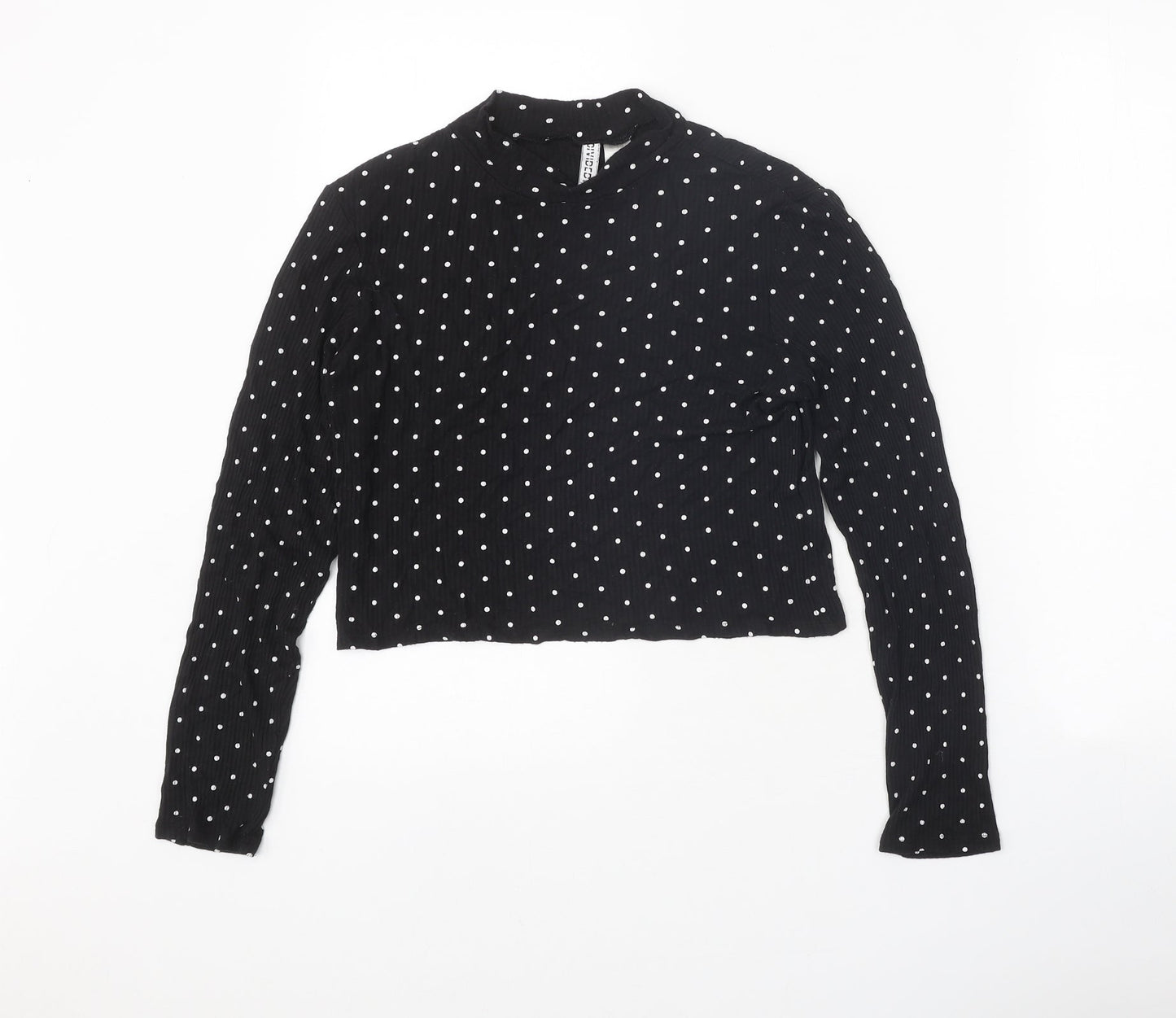 Womens UK Size M Divided Black Pullover Jumper