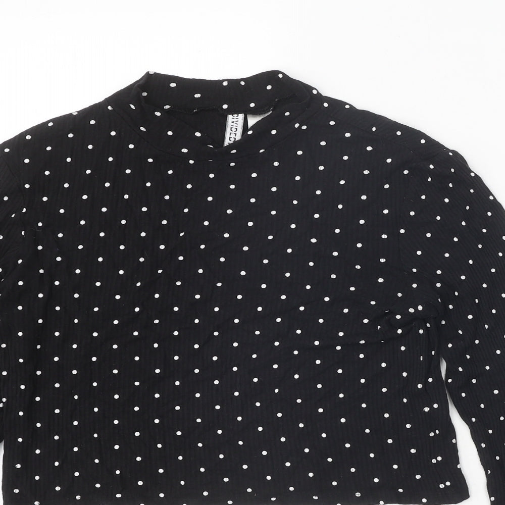Womens UK Size M Divided Black Pullover Jumper
