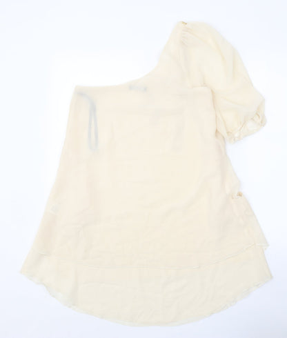 Womens UK Size M TFNC Beige Tunic Blouse