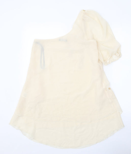 Womens UK Size M TFNC Beige Tunic Blouse