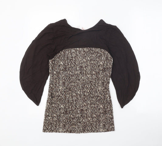Womens UK Size 8 NEXT Brown Basic Blouse