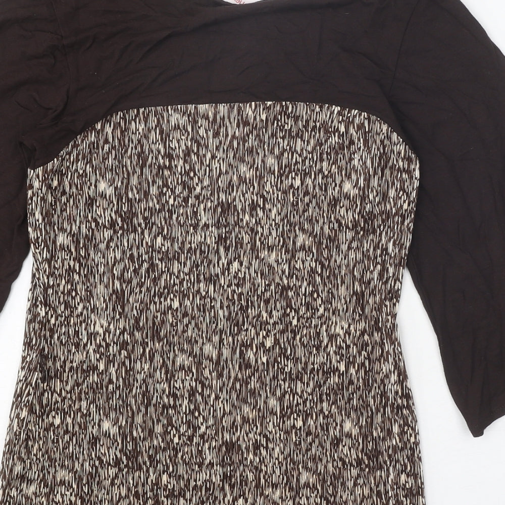 Womens UK Size 8 NEXT Brown Basic Blouse