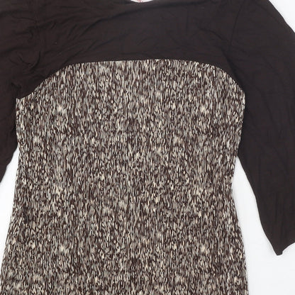 Womens UK Size 8 NEXT Brown Basic Blouse