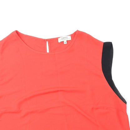 Papaya Womens Orange Polyester Basic Tank Size 18 Round Neck