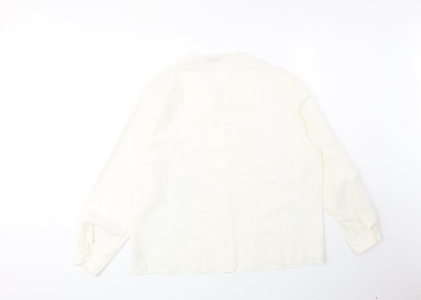 Womens UK Size 18 Preworn Ivory Basic Button-Up