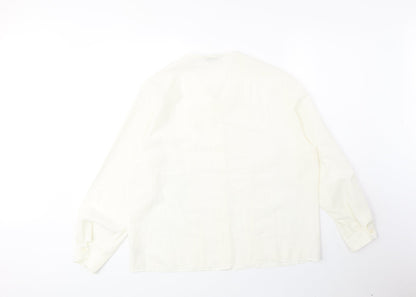 Womens UK Size 18 Preworn Ivory Basic Button-Up