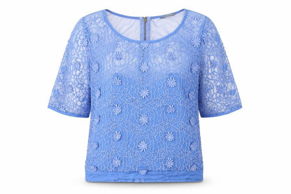 Womens UK Size 12 Limited Edition Blue Basic Blouse