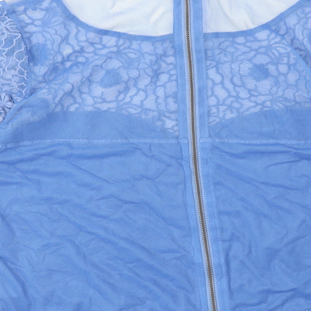 Womens UK Size 12 Limited Edition Blue Basic Blouse