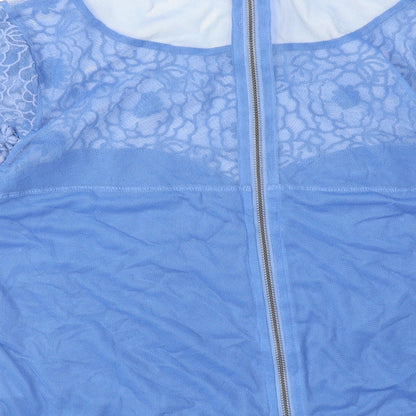 Womens UK Size 12 Limited Edition Blue Basic Blouse