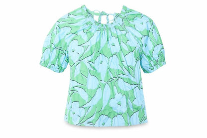 Womens UK Size 6 Marks and Spencer Green Basic Blouse