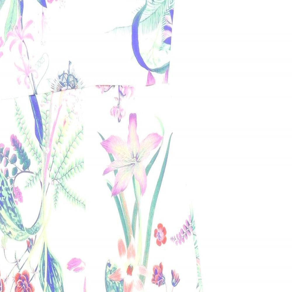 Boohoo Womens Multicoloured Floral Polyester Bodycon Size 8 Off the Shoulder Pullover