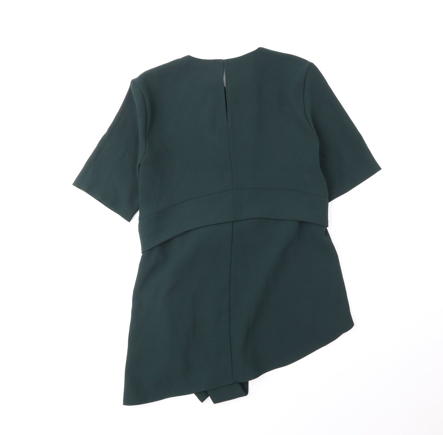 Womens UK Size XS Zara Green Basic Blouse