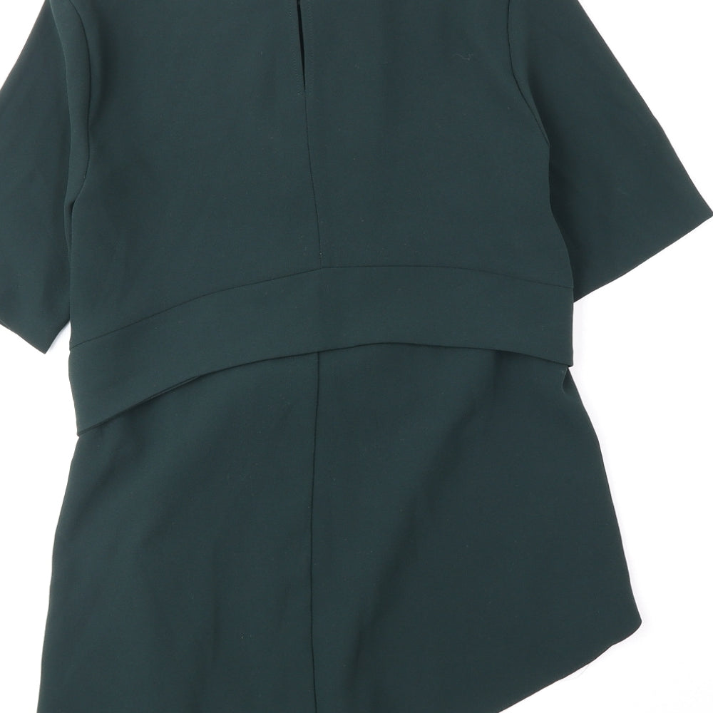 Womens UK Size XS Zara Green Basic Blouse