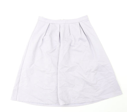 Oasis Womens Purple Viscose Tulip Skirt Size 12 Zip