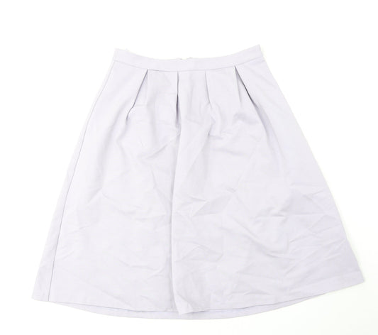 Oasis Womens Purple Viscose Tulip Skirt Size 12 Zip