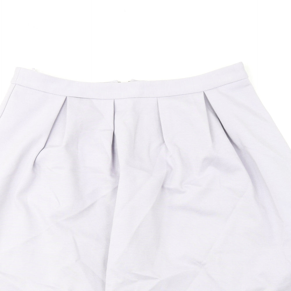 Oasis Womens Purple Viscose Tulip Skirt Size 12 Zip