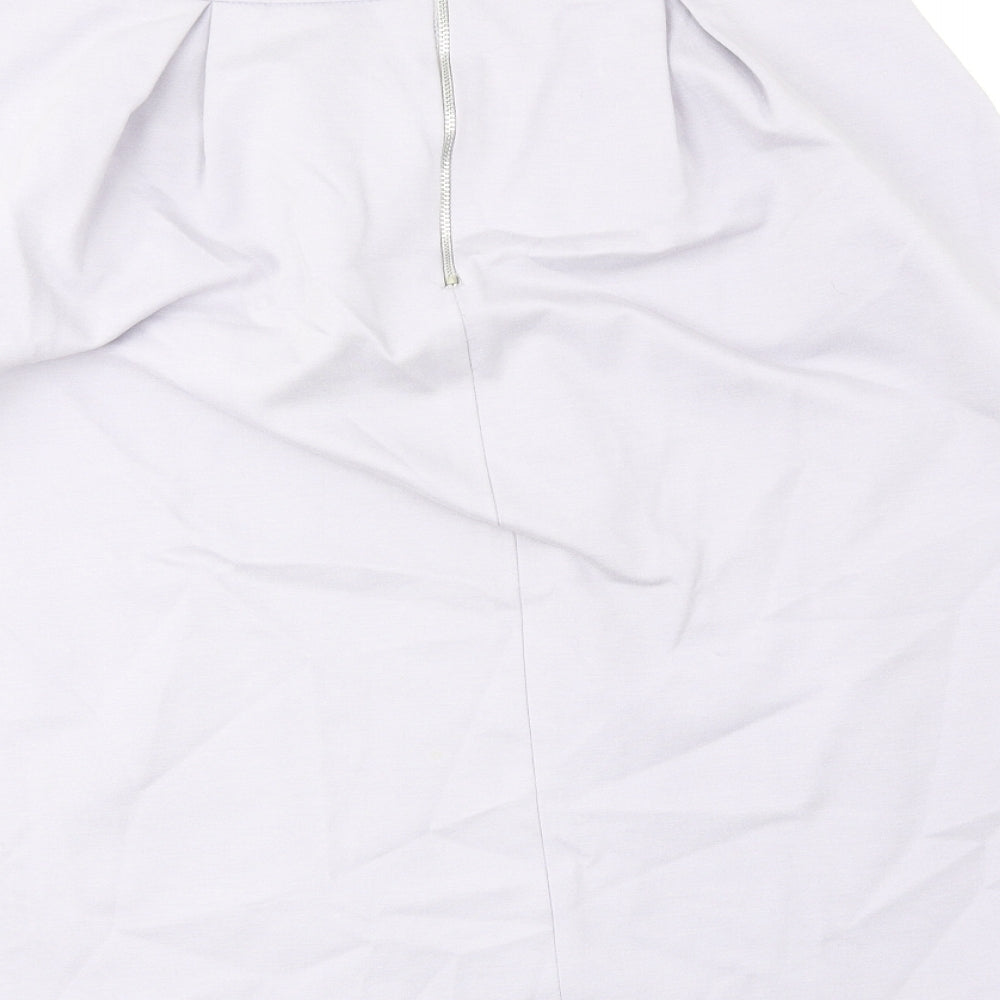 Oasis Womens Purple Viscose Tulip Skirt Size 12 Zip