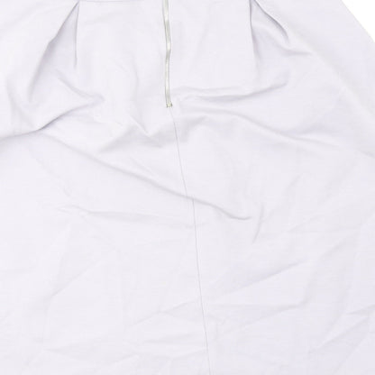 Oasis Womens Purple Viscose Tulip Skirt Size 12 Zip