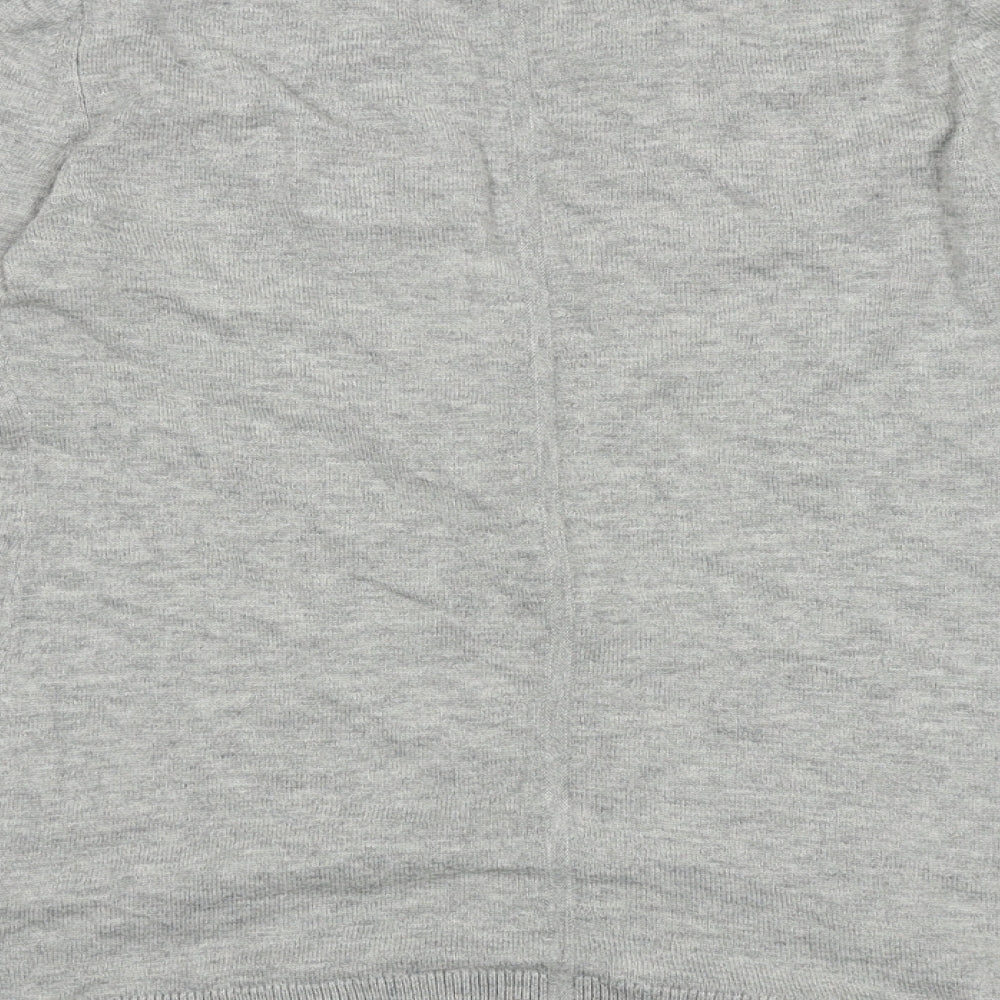 Gap Womens Grey V-Neck Cotton Cardigan Jumper Size 2XS