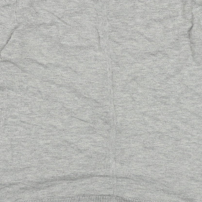 Gap Womens Grey V-Neck Cotton Cardigan Jumper Size 2XS