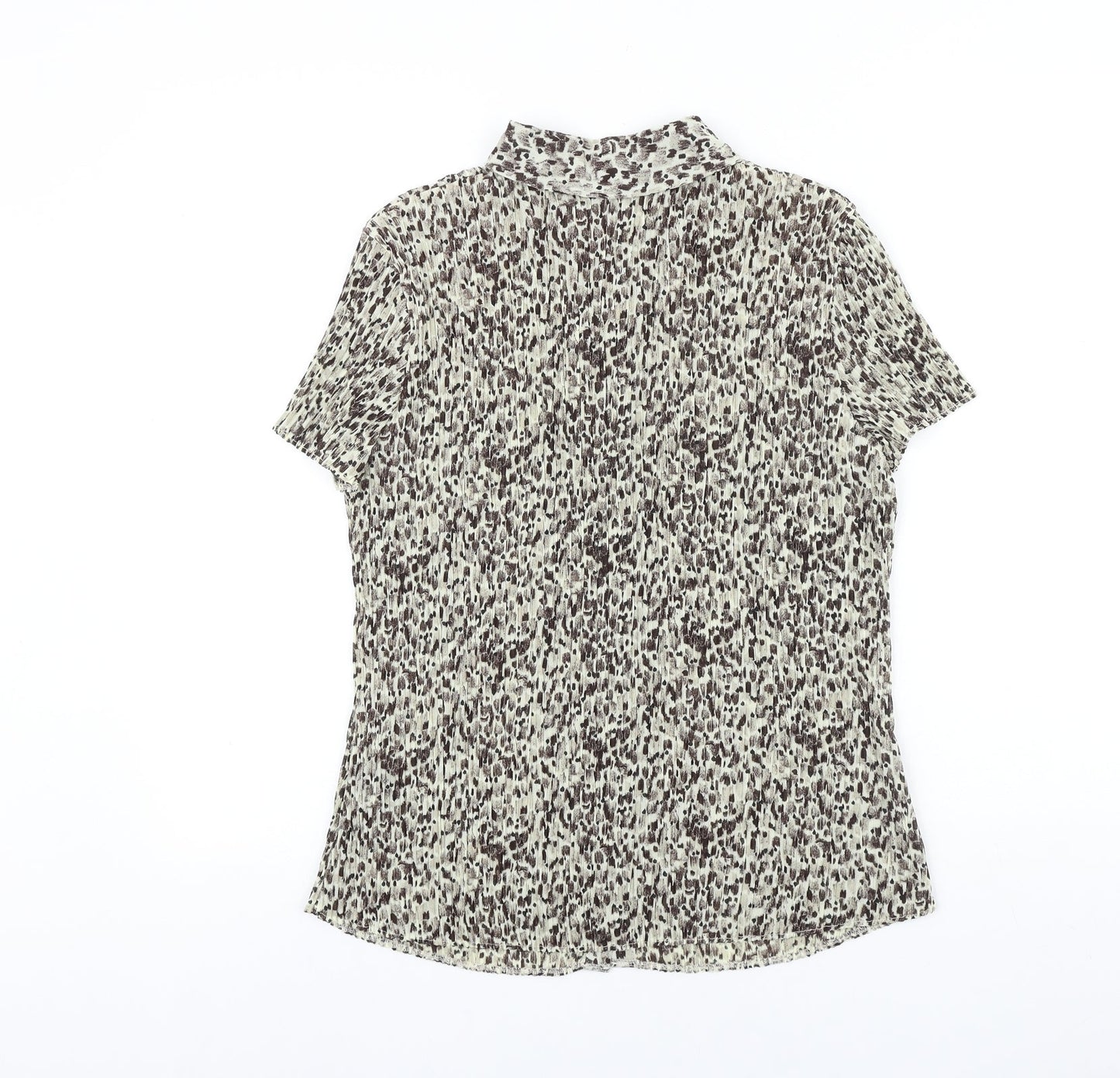 Womens UK Size 16 Marks and Spencer Brown Basic Button-Up